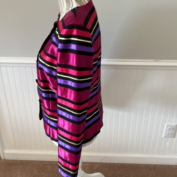 Maggy London by Kenneth Nolan Striped Jacket Size 6 - Picture 3 of 5